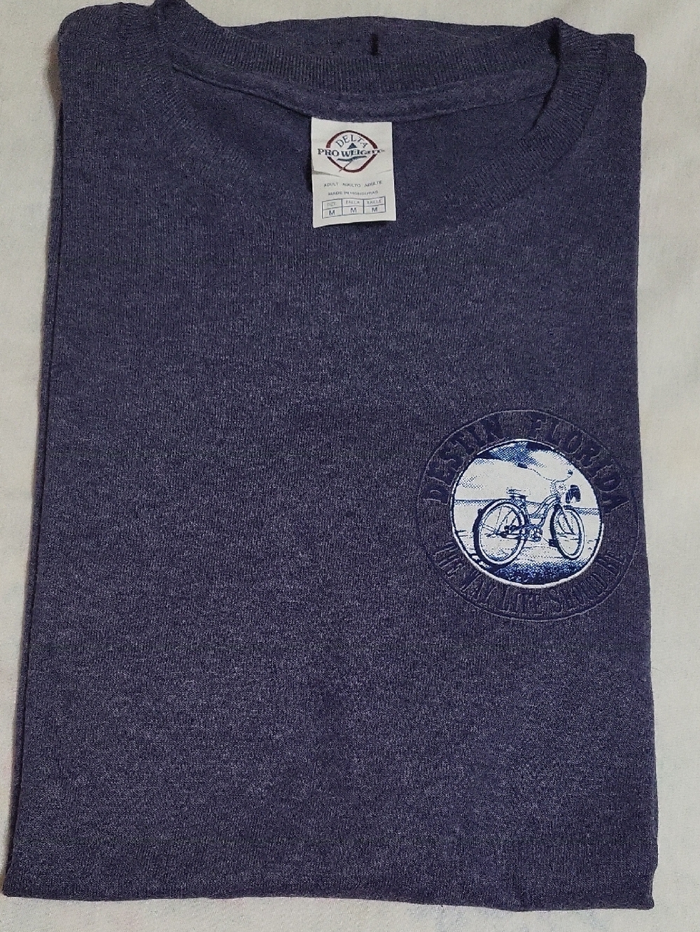 Men's Shirt Delta Pro Weight Navy Blue Graphic Tee #1388